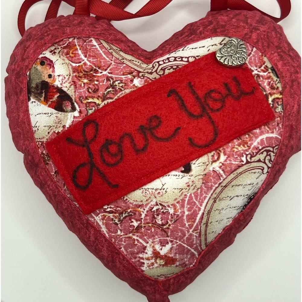 Stuffed fabric Heart